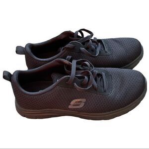 Skechers Men's Work Slip Resistant‎ Athletic Lace Up Tennis Shoe Black 9.5
